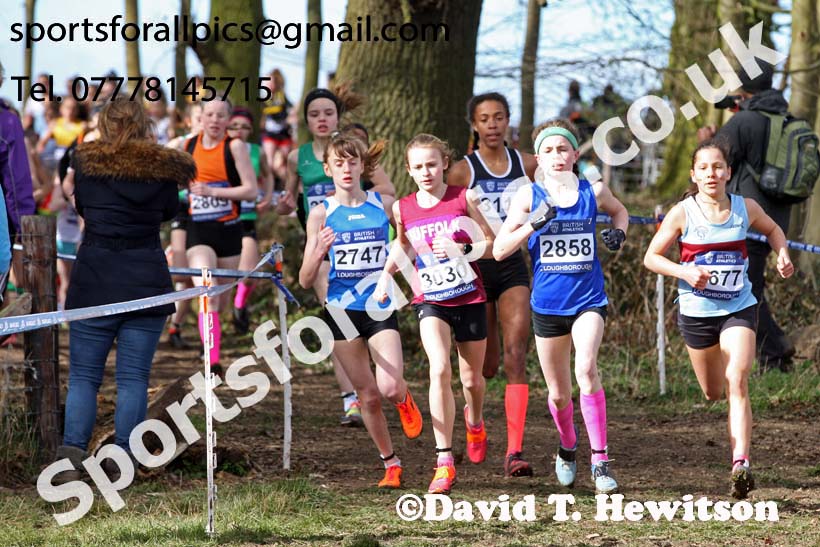 Girls under-13s 2019 British Athletics Inter Counties Cross Country, Prestwood Hall, Loughborough. Photo:  David T. Hewitson/Sports for All Pics